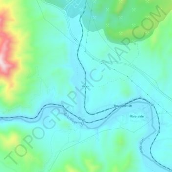 Топографическая карта Kelvin, высота, рельеф