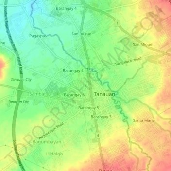 Топографическая карта 2, высота, рельеф