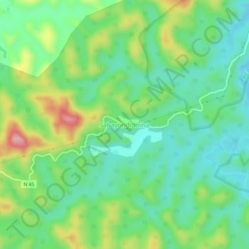 Топографическая карта Sahavondronina, высота, рельеф