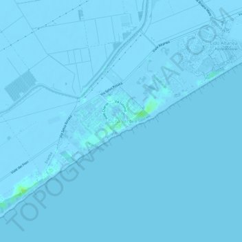 Топографическая карта Duna Verde, высота, рельеф