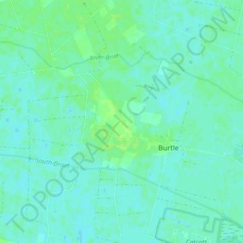 Топографическая карта Catcott Hill, высота, рельеф