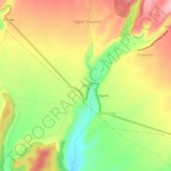 Топографическая карта Rait, высота, рельеф