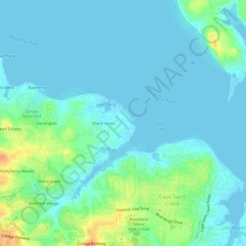 Топографическая карта Weatherly, высота, рельеф