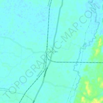 Топографическая карта Baraigram, высота, рельеф