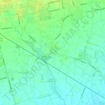 Топографическая карта Onara, высота, рельеф