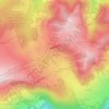 Топографическая карта Les Saisies, высота, рельеф