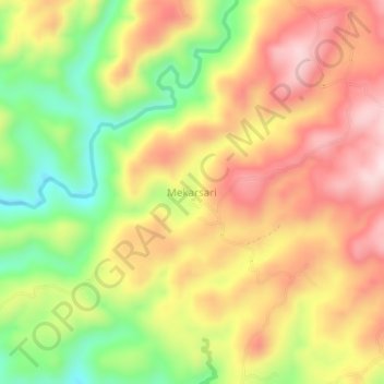 Топографическая карта Mekarsari, высота, рельеф