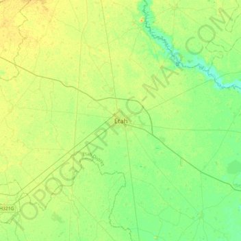 Топографическая карта Etah, высота, рельеф