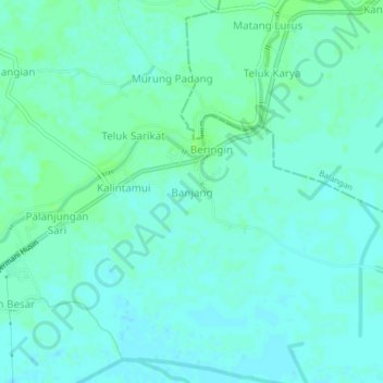 Топографическая карта Banjang, высота, рельеф
