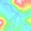 Топографическая карта урочище Чобы-Арой, высота, рельеф