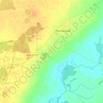 Топографическая карта Бобково, высота, рельеф