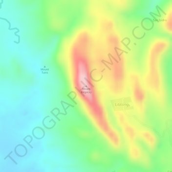 Топографическая карта Mount Bagacay, высота, рельеф