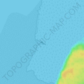 Топографическая карта Cabo Orange, высота, рельеф