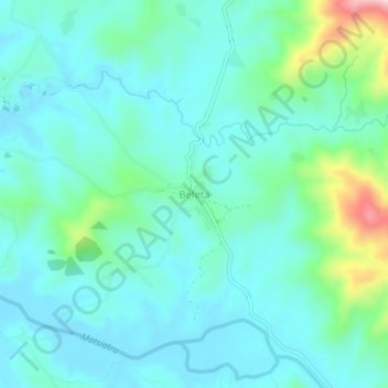 Топографическая карта Befeta, высота, рельеф