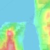 Топографическая карта Port Gamble, высота, рельеф