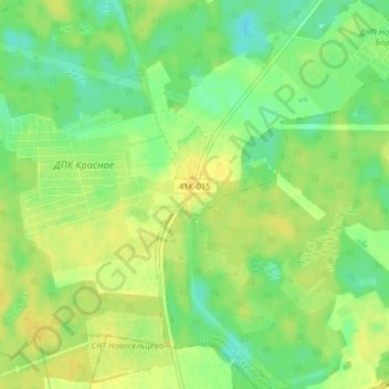Топографическая карта Клясино, высота, рельеф