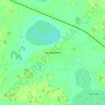 Топографическая карта Черемновка, высота, рельеф