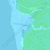 Топографическая карта Причалы, высота, рельеф
