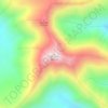 Топографическая карта Тесьтой, высота, рельеф