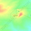 Топографическая карта Шантобе, высота, рельеф