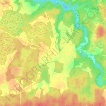 Топографическая карта Безьва, высота, рельеф