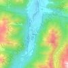 Топографическая карта Теберда, высота, рельеф