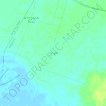 Топографическая карта Bungur, высота, рельеф