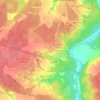 Топографическая карта Тверитино, высота, рельеф