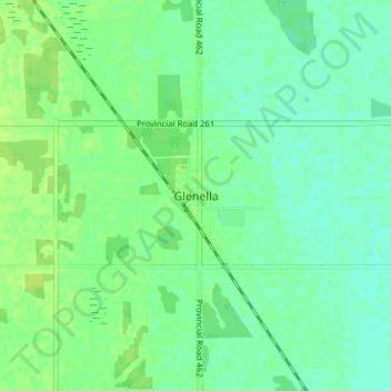 Топографическая карта Glenella, высота, рельеф