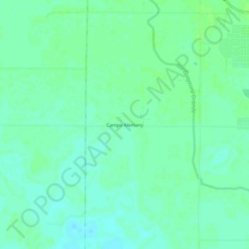 Топографическая карта Campo Alemany, высота, рельеф