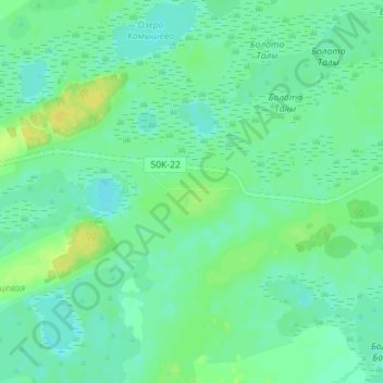 Топографическая карта Антошкино, высота, рельеф