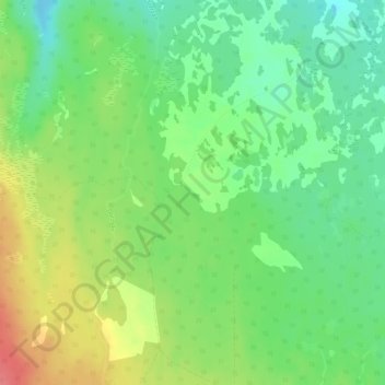 Топографическая карта Скандинавский полуостров, высота, рельеф