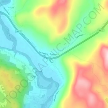 Топографическая карта Damascus, высота, рельеф