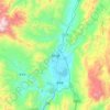 Топографическая карта 剑川县, высота, рельеф