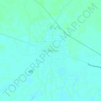 Топографическая карта Villa Atamisqui, высота, рельеф