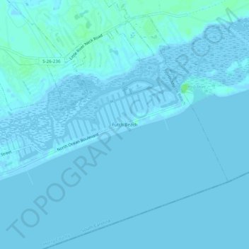 Топографическая карта Futch Beach, высота, рельеф