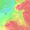 Топографическая карта Кебанъёль, высота, рельеф