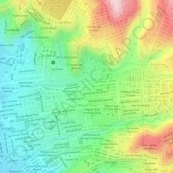 Топографическая карта 51, высота, рельеф