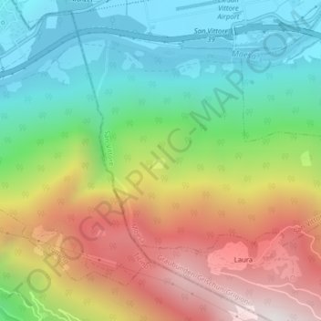 Топографическая карта Montoi, высота, рельеф