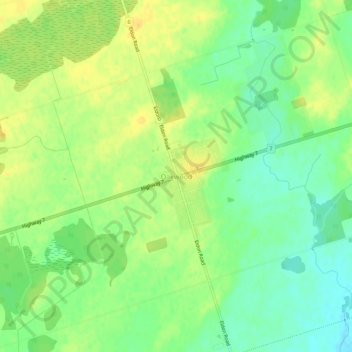 Топографическая карта Oakwood, высота, рельеф