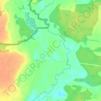 Топографическая карта Гати, высота, рельеф