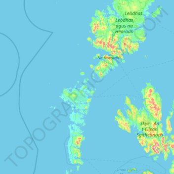 Топографическая карта Western Isles, высота, рельеф