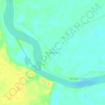 Топографическая карта Pendahara, высота, рельеф
