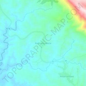 Топографическая карта Andranovelona, высота, рельеф