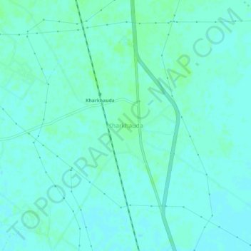 Топографическая карта Kharkhauda, высота, рельеф