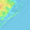 Топографическая карта Atlantic City, высота, рельеф