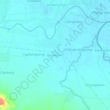 Топографическая карта Pasaleman, высота, рельеф