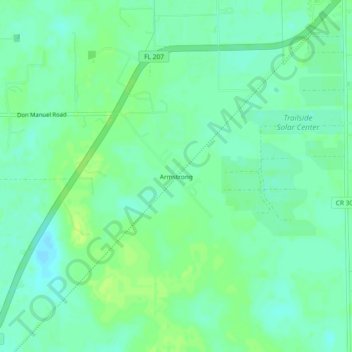 Топографическая карта Armstrong, высота, рельеф