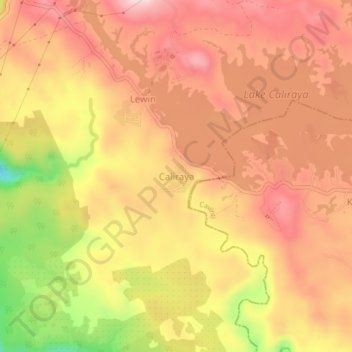 Топографическая карта Caliraya, высота, рельеф