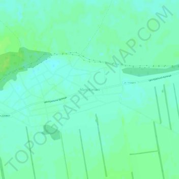 Топографическая карта Малые Копани, высота, рельеф